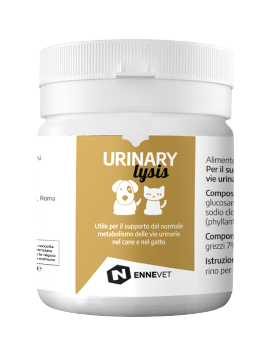 URINARYlysis di Ennevet: integratore in polvere per cani e gatti, specifico per il benessere delle vie urinarie e il mantenimento del pH urinario fisiologico